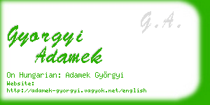 gyorgyi adamek business card