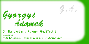 gyorgyi adamek business card